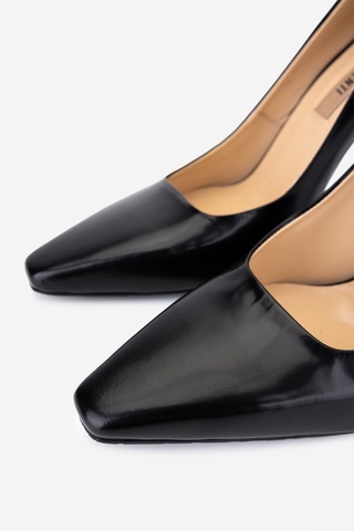 Valmenti Kadın Hakiki Deri Siyah Açma Stiletto Ayakkabı 1138 5103 Bn Ayk Sk25-26 Sıyah Acma Siyah