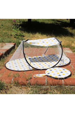 Katlanabilir Bebek Cibinlik Tül Sineklik Haşere Koruyucu Çantalı Bebek Gölgelik Çadırı 120-60 Cm