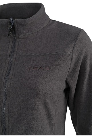 2as Cara Kadın Tam Fermuarlı İnce Polar Sweatshirt Antrasit