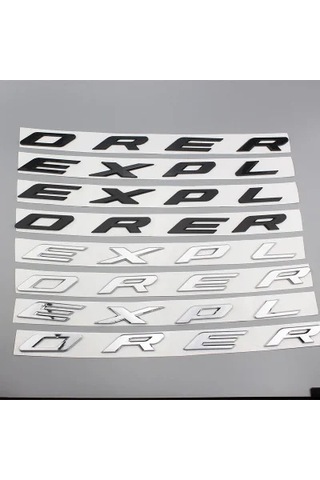 Mat Gümüş-1x 3d Explorer Sabit Harfler Hood Amblem Krom Logo Rozeti Etiket 2011 2012 2013 2014 2015 2016 Ford Explo