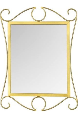 Vitale Ferforje Duvar Aynası Sarı 60 Cm Ak.Fe0001 Altın