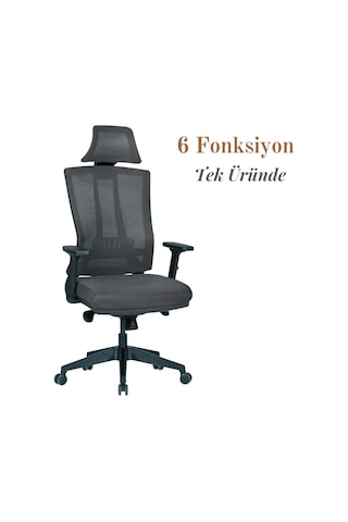 Casella Eden Fileli Yönetici Koltuğu Ofi S Koltuğu Ergonomik, Şık Ve Fonksiyonel Siyah