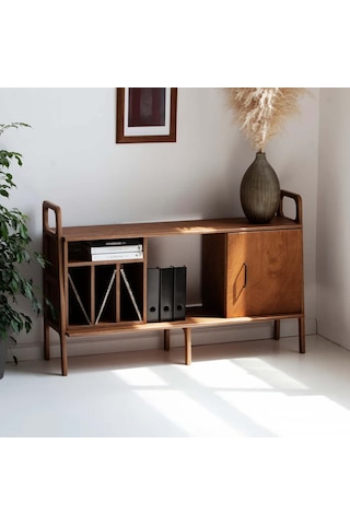 Woodesk Chanson, Ahşap, Dolap Ve Konsol, 140x90, Tik Renk