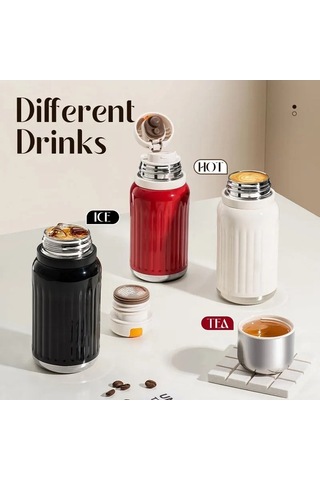 Pazly Termos Seyahat Paslanmaz Ml Mini Kapaklı Iki Diğer Çelik Bardak 300 Gq Diğer