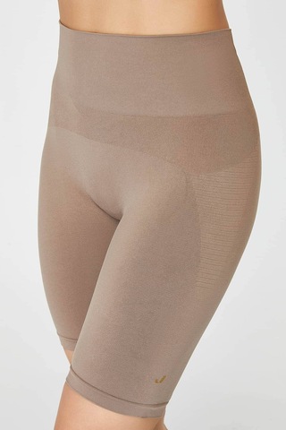 Jerf Vella Yüksek Bel Konfor Biker Tayt Kahve