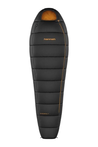 Hannah Sherpa 300 Uyku Tulumu - Sağ Jet Black-inca Gold - 190p Siyah