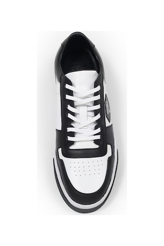 Wıgo Black Siyah Beyaz Sneaker Erkek Deri Ayakkabı 001