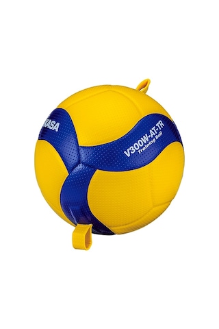 Mikasa V300W-AT-TR No 5 Yapıştırma Lastikli Eğitim Voleybol Topu Mavi Sarı Mavi - Sarı