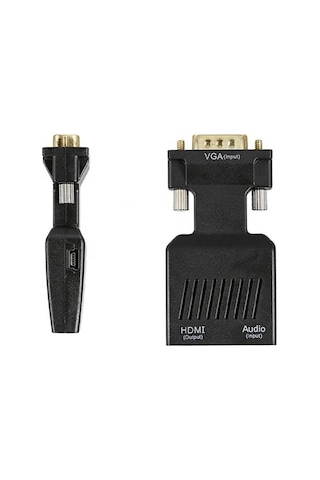 Lunatic 0145 Vga To Hdmi Çevirici Dönüştürücü Laptop Tv Monitör Adaptör Kablosu Vga Çıkışını Hdtv'ye Dönüştürmenizi Sağlar.