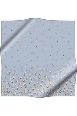 Vissona Twill İpek Eşarp - 51776 - 0030 Mavi