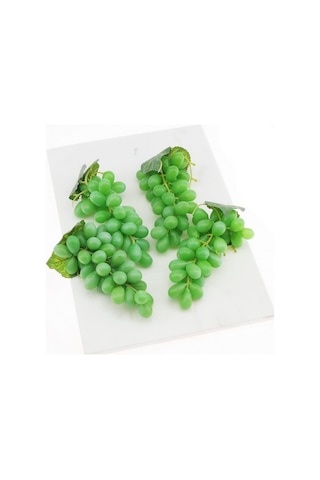 4lü Set Yapay Meyve Yeşil Üzüm Süs Dekoratif Sahte Meyve 15cm