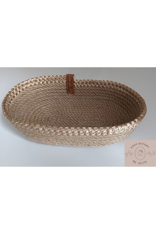 Oval Hasır Sepet - 22x15x5cm