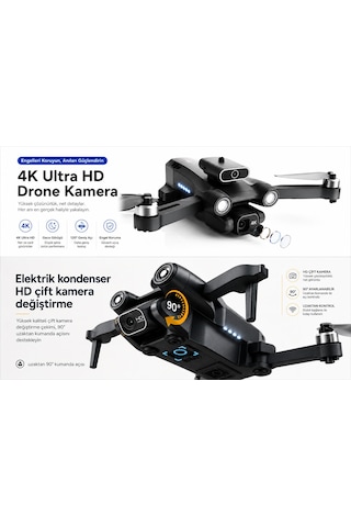 A13 Dron Akıllı Hava Fotoğrafçılık Dronu 360 Derece Akıllı Engel Algılama Katlanabilir Optik Akış Konum Sabitleme Elektirikli Kamera Fırçasız Motor