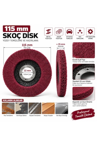 115 Mm Skoç Disk Avuç Taşlama Uyumlu
