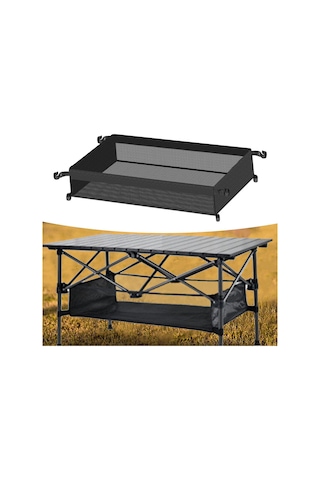 Homyl Masa Saklama Çantası Altında Bahçe Barbekü 67cmx40cmx15cm Siyah Çok Renkli