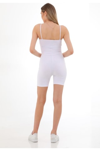Penyebizden Kadın Body İp Askılı Şort Tulum-beyaz