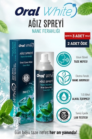 Oral White Ağız Kokusu Giderici Ve Önleyici Sprey 20 ML