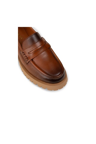 Deery Kadın Hakiki Deri Taba Rengi Loafer Ayakkabı - 02034ztbac02