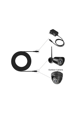 Alfais 4385 Dc Adaptör Uzatma Kablosu 5 Metre 5.5mm x 2.1mm Dişi Erkek