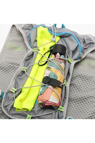 Ultra Hafif Koşu Çantası Yansıtıcı Nefes Alabilen Yürüyüş Sırt Çantası Naylon Açık Hava Spor Maraton Hidrasyon Sırt Çantası Siyah