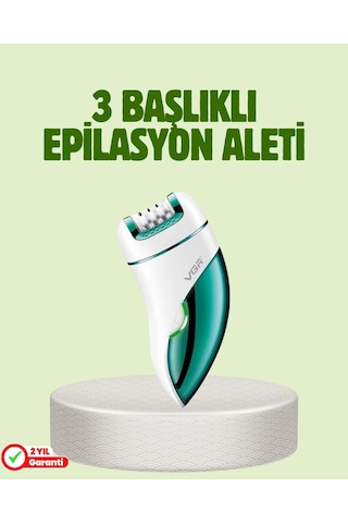 Mey İthalat Çok Fonksiyonlu Epilatör 600mah 90 Dakika Kullanım Led Metal Başlık Su Geçirmez
