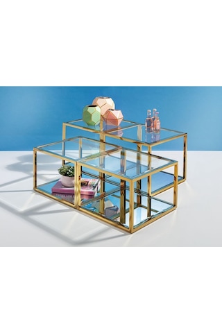 Janet Gold Metal Dörtlü Orta Sehpa