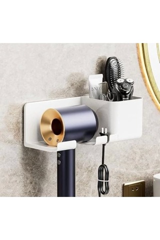 Saç Kurutma Makinesi Ve Eşya Düzenleyici Beyaz Renk Çok Renkli