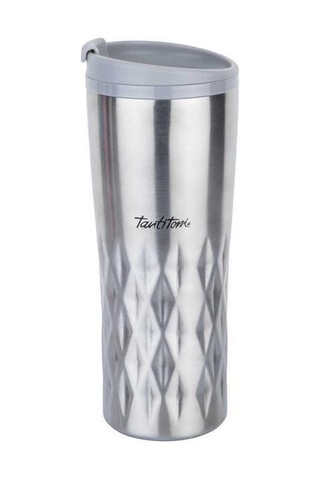 Tantitoni Termos Bardak Paslanmaz Çelik 470Ml Yıldız Desenli Sılv
