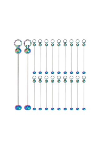 Gatherco 20 Parça Anahtarlıklar Toplu Anahtarlıklar Boncuklu Anahtarlıklar Takı Yapımı Aksesuarları Kendin Yap Boncuklu Anahtarlık Malzemeleri