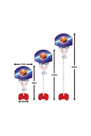 Ayarlanabilir Basket Potası Ve Top Seti - Eğlenceli Tasarım İle