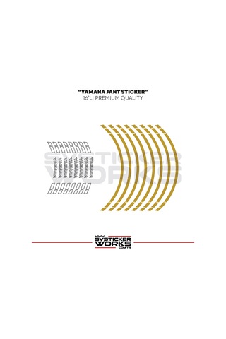 Yamaha Jant Sticker Seti Yüksek Kalite 16lı Jant Set Yamaha Uyumlu