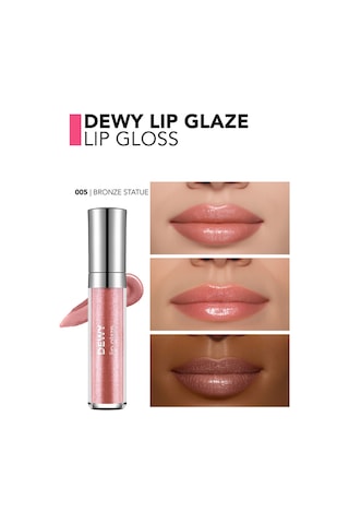 Flormar Besleyici Dudak Parlatıcısı - Dewy Lip Glaze - 005 Bronze Statue-8682536068093
