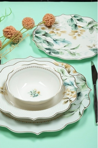 Glazze Begonia 6 Kişilik 24 Parça Yemek Takımı Çok Renkli