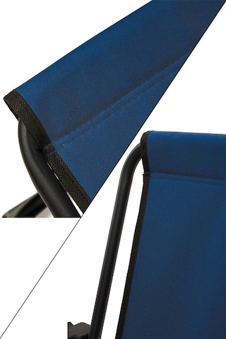 Exent Lüx Katlanır Kamp Piknik Plaj Sandalyesi, Çift Dikişli 120 Kg Taşıma Kapasiteli -lacivert Çok Renkli