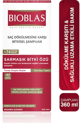 Bioblas Saç Dökülmesine Karşı Yavaş Uzayan Saçlar İçin Şampuan 360 Ml Sarmaşık Özlü