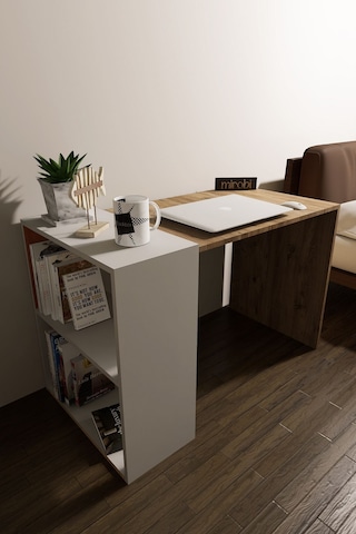 Amisos Çalışma Masası Kitaplıklı Ofis Masası Atlantik Çam