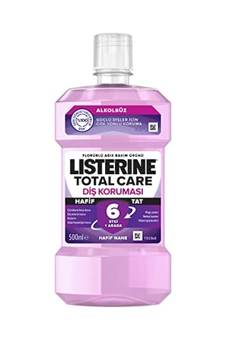 Listerine Total Care Hafif Naneli Florürlü Günlük Ağız Bakım Ürünü 1 X 500 Ml