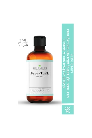 Herbaderm Pore Tight Sivilce, Siyah Nokta Karşıtı Super Tonik Laktik Asit %7 250 Ml