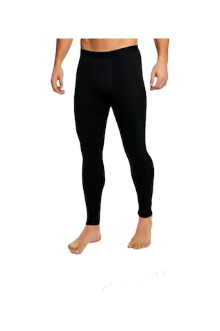 Kışlık Unisex Termal Tayt Pamuklu / 2 Adet Siyah