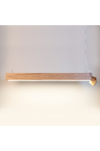 Slim Meşe Modern Ahşap Aydınlatma - Minimal Led Sarkıt Avize Meşe