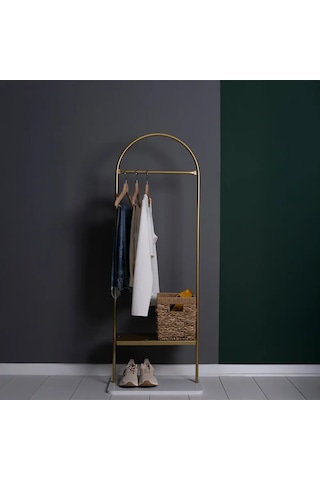 Afrodit Metal Ayaklı Askılık Gold