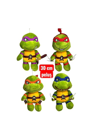 30 Cm Ninja Kaplumbağa Peluş Oyuncak Donatello / Raphael / Michelangelo / Leonardo Yumuşak Peluş Figür Çok Renkli