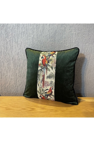 "verde" Bordürlü Kırlent Kılıfı Yeşil