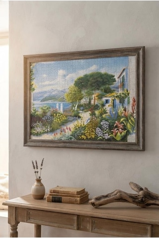 Akdeniz Rüyası: Sahil Kasabasında Bir Gün Kıyı Kasabası 1500 Parça Eğitici Öğretici Puzzle