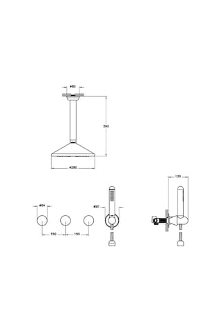 VitrA Liquid A42777 Ankastre Duş Seti, Krom