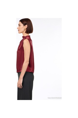 Yargıcı Regular Kayık Yaka Kısa Kol Bluz 26kkbl6037x 016 Bordo