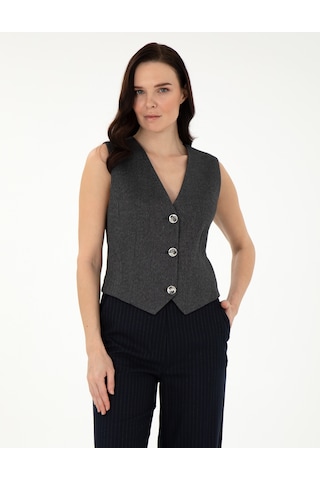Pierre Cardin Kadın Antrasit Yelek Dokuma 50296088-vr006 Antrasit
