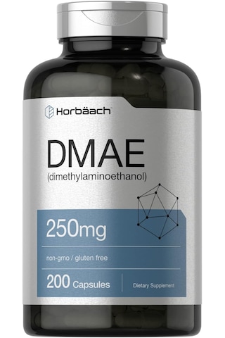 Horbaach Dmae Dimethylaminoethanol Bitartrate 250 Mg 200 Caps Aromasız