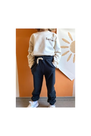 Heyadventure Erkek / Kız Çocuk Cepli Jogger Eşofman Altı Paçası Lastikli Füme Füme