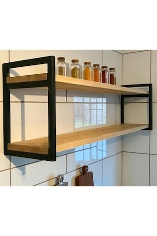 Arles Düzenleyici Organizer Dekoratif Mutfak Banyo Rafı Baharatlık Siyah
